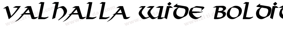 Valhalla Wide BoldItalic字体转换